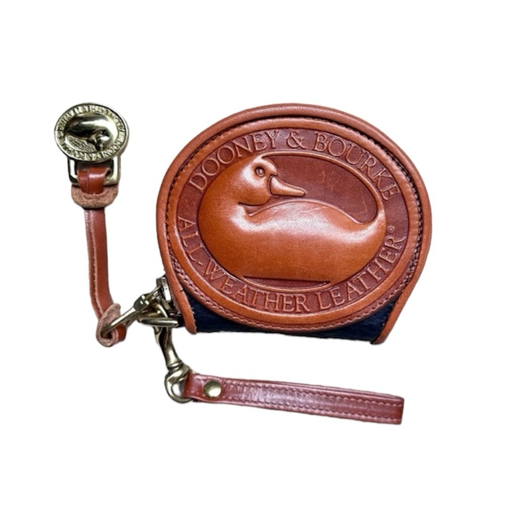 Vintage Dooney & Bourke Big Duck All Weather Leather Coin Purse Wristlet